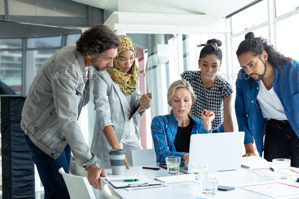 diverse people working together